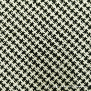 Woolen Boucle fashion design with gold lurex fabric